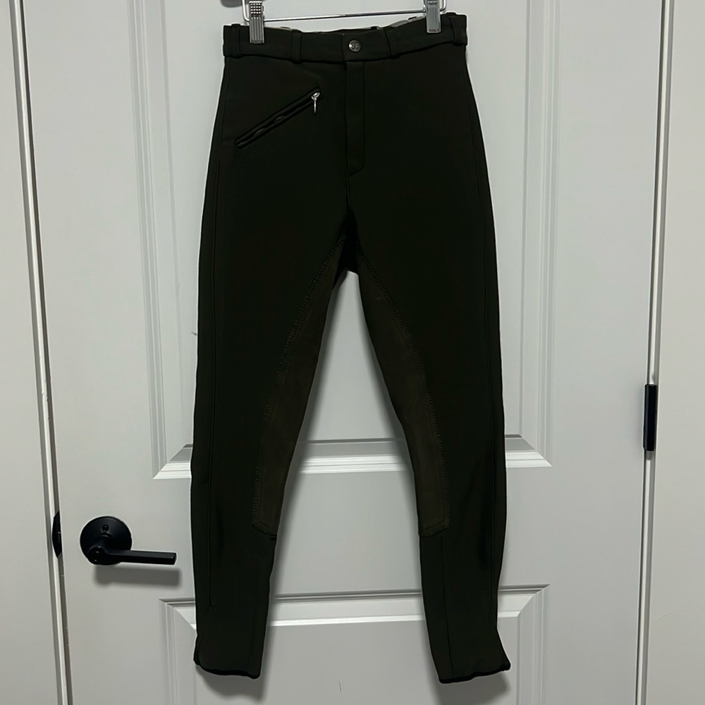 Sport Girls Olive Green Horse Riding  Breeches size 14